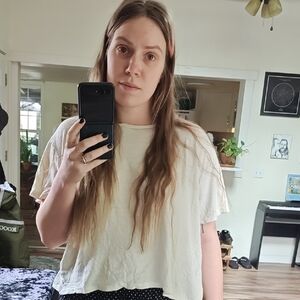 Ozma California Boxy Raw Silk T